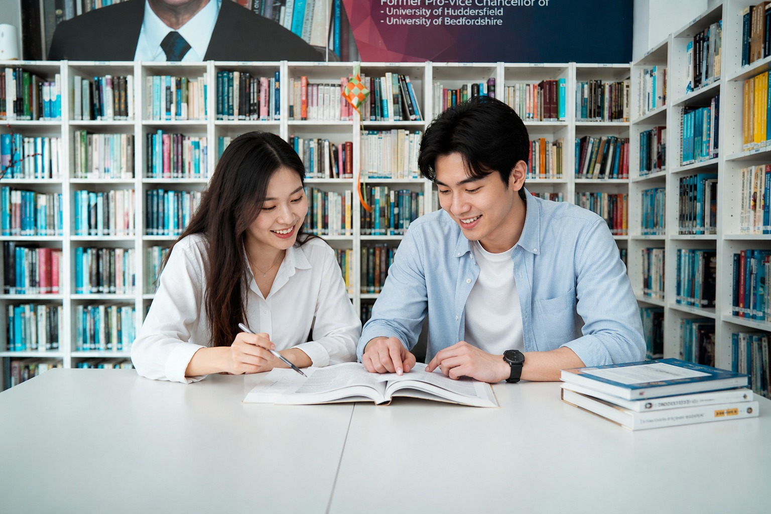 Students studying